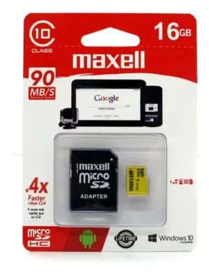 Memoria 16Gb Maxell Micro Sd + Adaptador