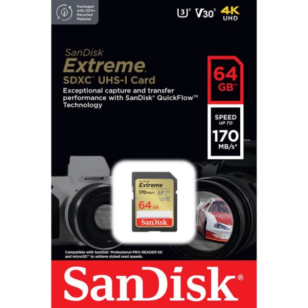 Tarjeta SD Sandisk Extreme PRO 64GB 200MB/s 4K
