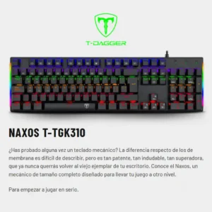 TECLADO GAMER T-DAGGER TGK-310 NAXO