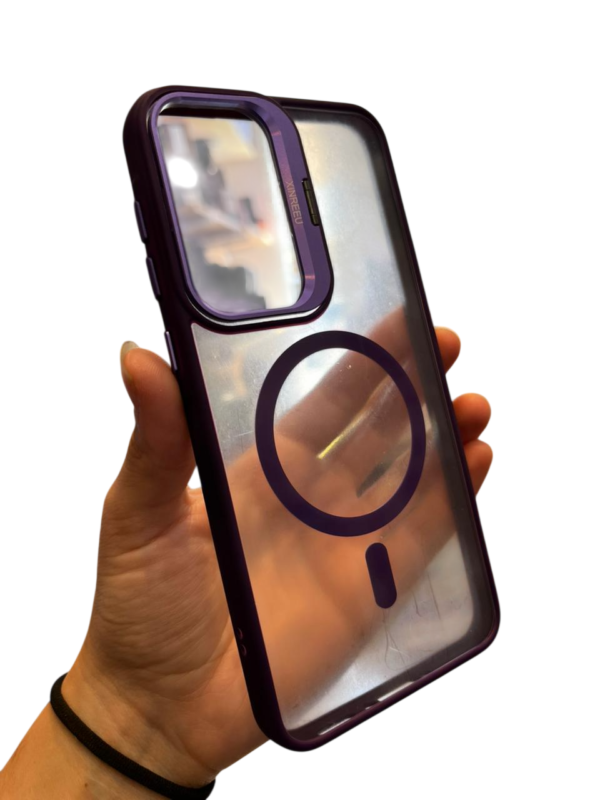 Funda magnetica plus Samsung a36 c/soporte + vidrio de camara