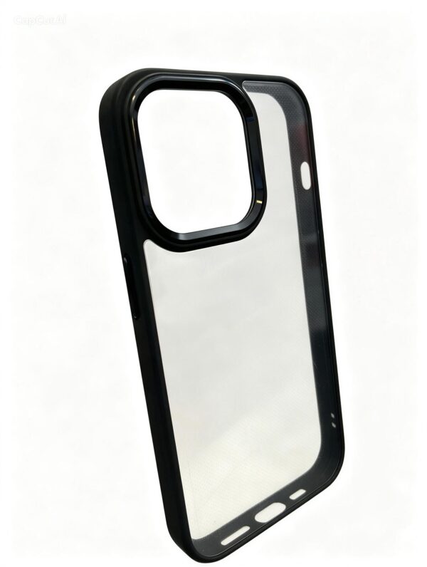 Funda transparente iPhone 14 plus botones cromados