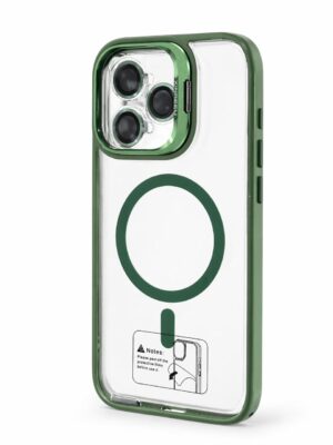 Funda magnética c/soporte + lentes de camara iPhone 13 pro max
