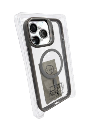 Funda magnética c/soporte + lentes de camara iPhone 13 pro