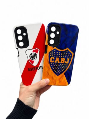 Funda futbol Samsung a25 BOCA/RIVER/MESSI