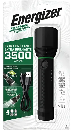 LINTERNA ENERGIZER RECARGABLE 3500XT-R USB-LED