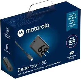 CARGADOR C/CABLE TIPO C 68W MOTOROLA TURBO POWER